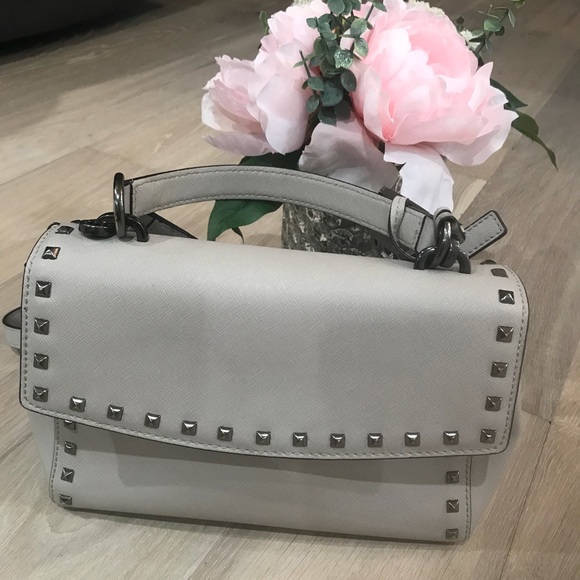 Michael Kors Handbags - Michael Kors Cement Small Ava Stud Satchel